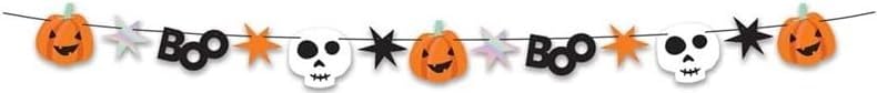 π Pumpkin & Skull Halloween Bunting β 2 Metres β Pre-Strung & Reusable Party Garland
