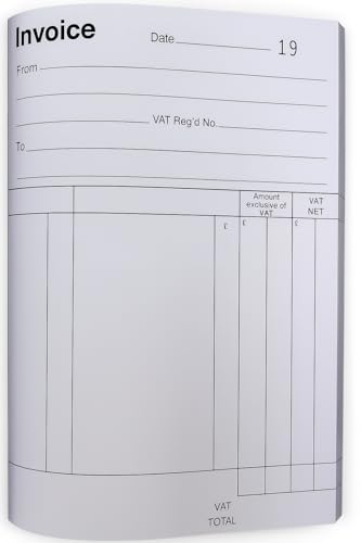 A5 Duplicate Invoice Book – 40 Pages – NCR No Carbon Required – Easy Tear Perforated Pages – Pre-Printed Index for Small Businesses & Freelancers