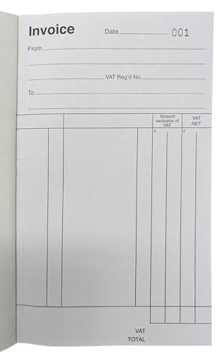 Invoice Book with Carbon Sheet – A5 Full Size | 1-80 Pages | Duplicate Copies | Receipt & Order Book for Business Transactions