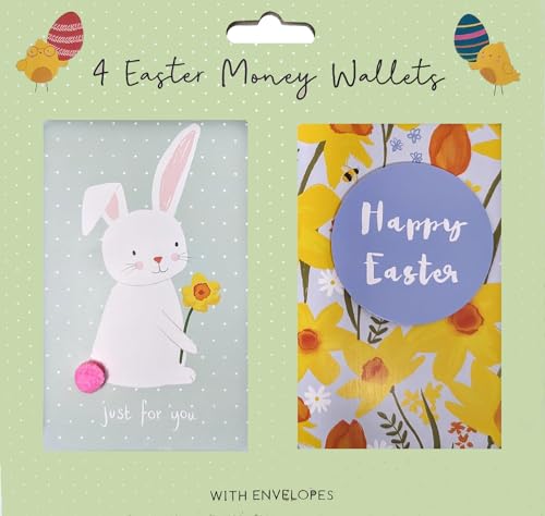 4 Easter Money Wallets & Envelopes - Eco Environmentally Friendly Packaging - Packaging for Cash, Gift Cards & Vouchers