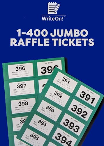 ποΈ Jumbo Raffle Ticket Books β 400 Tickets per Book β Multi-Colour Packs (6 Colours or 3-Colour Sets) β Numbered 1β400 with Duplicates