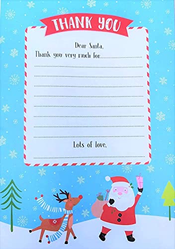 🎅 Letter to Santa & Thank You Letter Set – Includes Stickers & Envelopes – Kids Christmas Writing Pack - You Love a Bargain