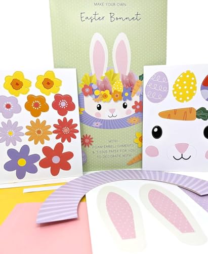 Girls Easter Bonnet Kit - Make Your Own - Hat Craft Embellishments