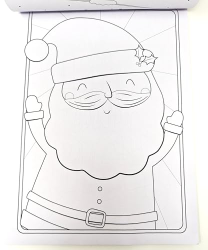 A4 Christmas Colouring Book β 80 Festive Pages + Mini Colouring Pencils β Stocking Filler Gift for Kids & Adults