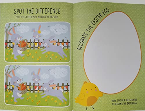Easter Craft & Sticker Book - A4, 20 Pages - Make Your Own Easter Wreath - FSC Certified