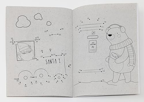Christmas Activity Book Bundle (3 Pack) β Colouring, Dot to Dot & Puzzle Fun for Kids (48 Pages Each, A4 & Compact Sizes)