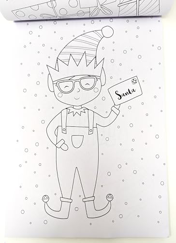 A4 Christmas Colouring Book β 80 Festive Pages + Mini Colouring Pencils β Stocking Filler Gift for Kids & Adults