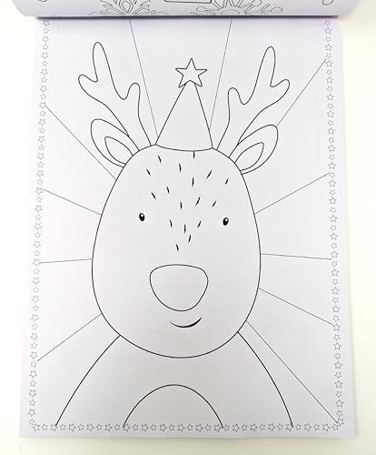 A4 Christmas Colouring Book β 80 Festive Pages + Mini Colouring Pencils β Stocking Filler Gift for Kids & Adults