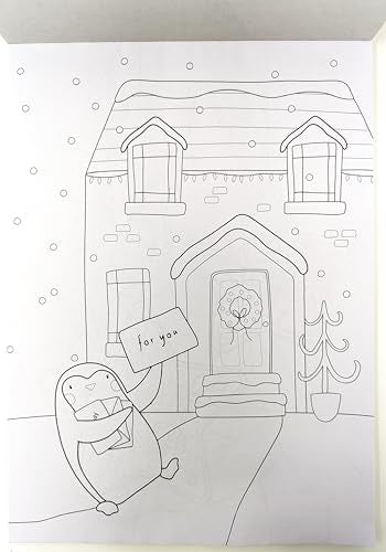 A4 Christmas Colouring Book β 80 Festive Pages + Mini Colouring Pencils β Stocking Filler Gift for Kids & Adults