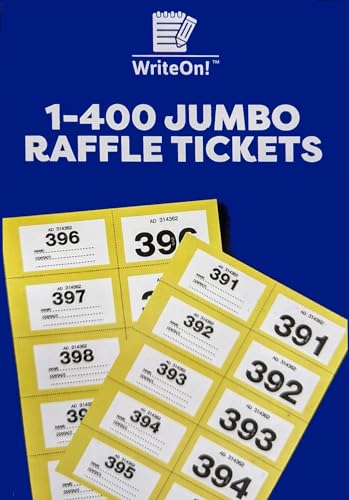 ποΈ Jumbo Raffle Ticket Books β 400 Tickets per Book β Multi-Colour Packs (6 Colours or 3-Colour Sets) β Numbered 1β400 with Duplicates