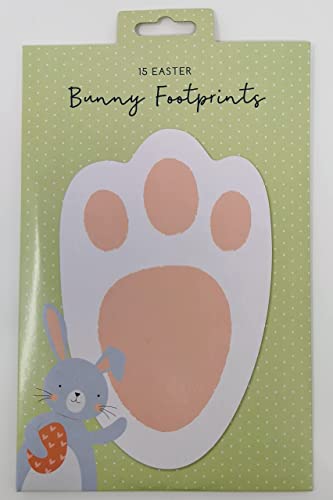 YLAB 15 Easter Bunny Footprints Feet - Egg Hunt Rabbit Paw Print