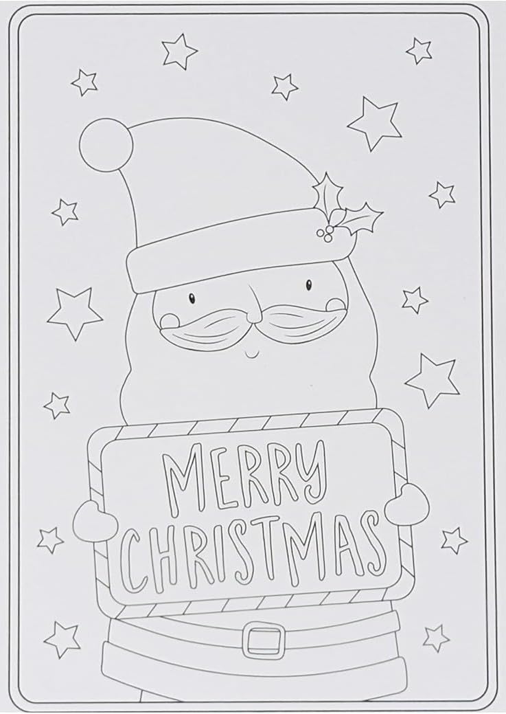10 Colour Your Own Christmas Cards with Envelopes β Fun DIY Festive Greeting Card Set for All Ages β A6 Size