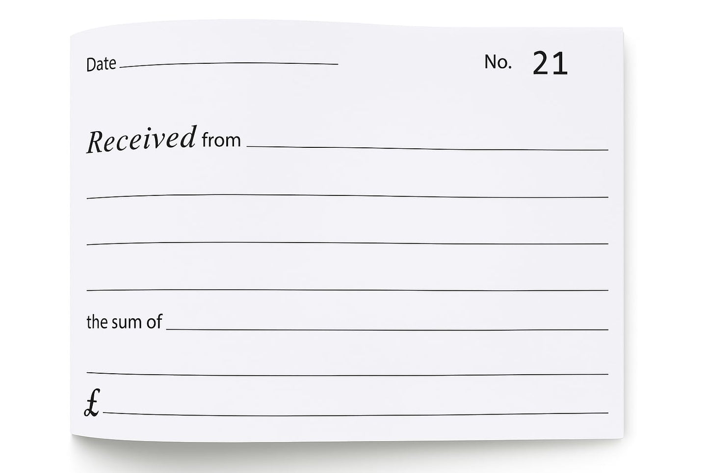 A6 Receipt Book with Carbon Copy β 80 Numbered Pages β Pre-Printed & Perforated β Portable Duplicate Pad for Business & Personal Use