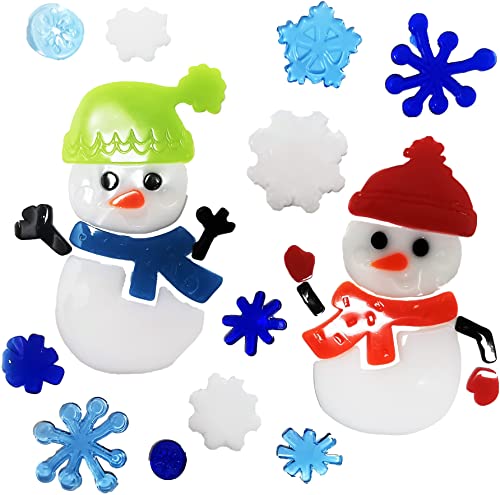 4 Sheets Christmas Gel Window Clings β Reusable Festive Stickers for Windows, Mirrors & Glass (20 Γ 20 cm Each)