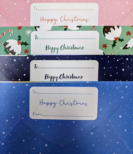8 Kids Christmas Money Envelopes – Cute Santa & Polar Bear Gift Card or Cash Holders – 4 Fun Festive Designs (2 of Each) – 16 x 9cm – to/from Printed Message Area