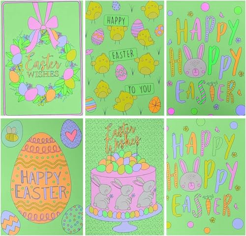10 Colour Your Own Easter Cards with Envelopes - Craft - Eco Packaging