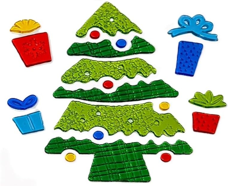 4 Sheet Christmas Gel Window Clings β Santa, Snowman, Penguin & Tree β Reusable Festive Decorations β 19 Γ 19 cm Sheets