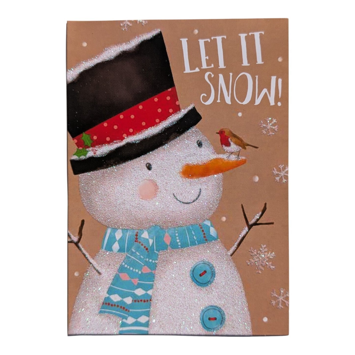 10 Snowman Christmas Cards with Envelopes – 15.3x11cm – 2 Festive Design