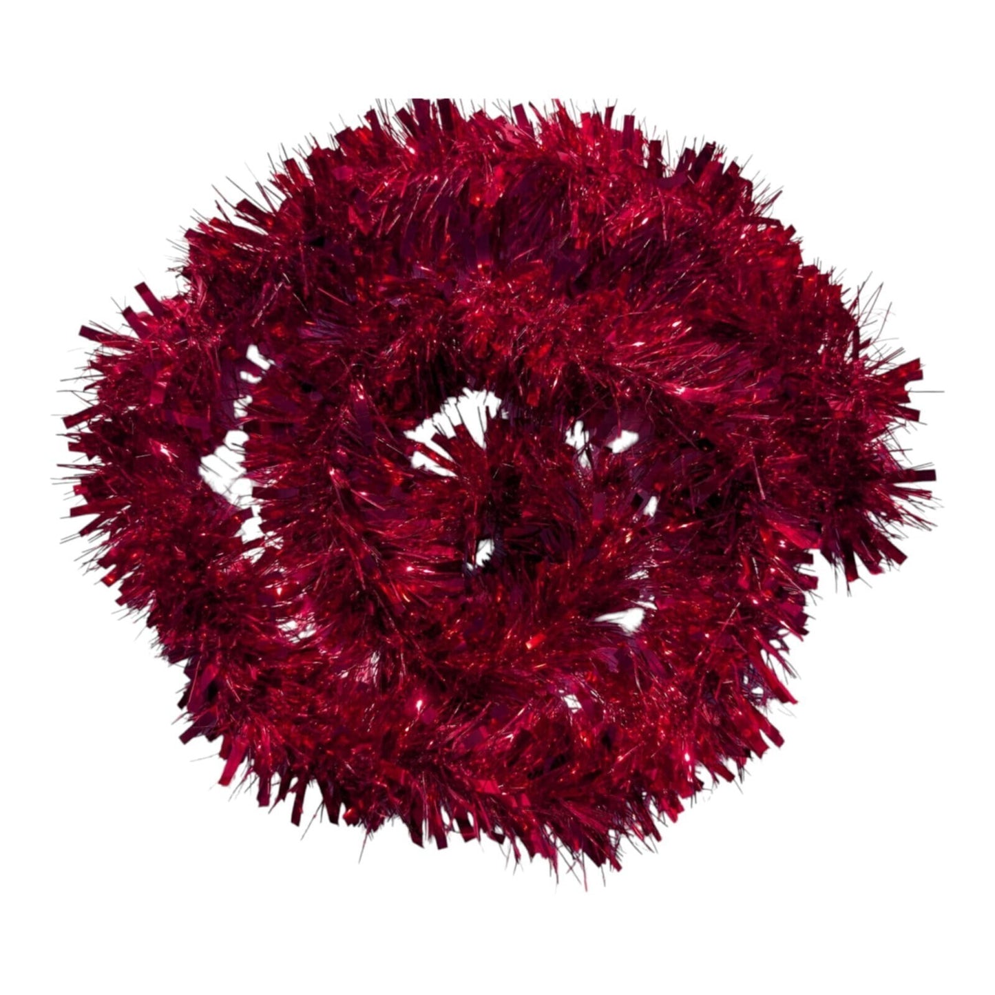 Luxury Christmas Tinsel – 2m Long Extra Thick 10cm – Red, Gold or Silver Garland