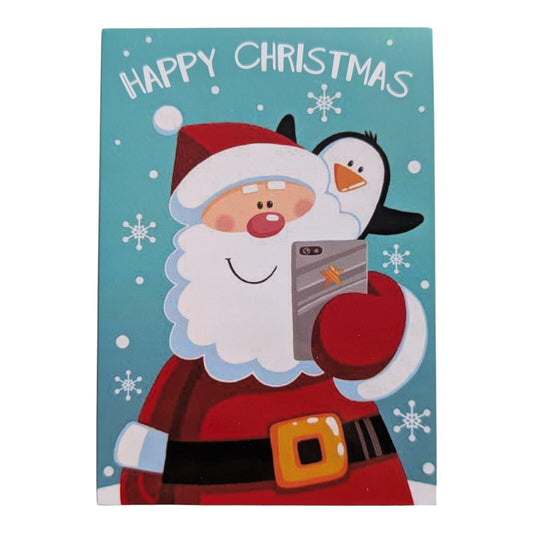 10 Santa Selfie Christmas Cards with Envelopes – Funny Xmas Greeting Pack 15.3x1
