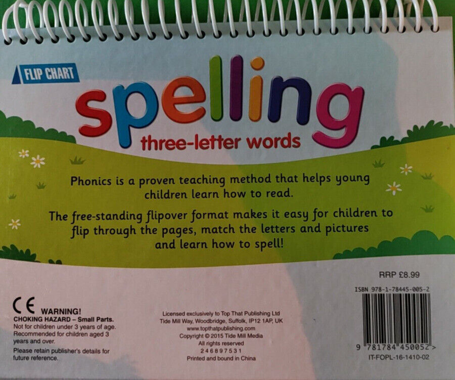 3x Phonics & Spelling Books - Word Families, Short Words & 3 Letter Words