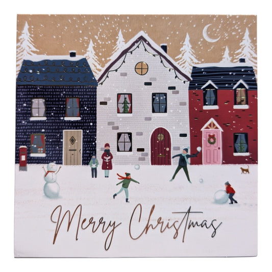 10 Christmas Cards with Envelopes – Winter Scene & Tree Designs – 14cm
