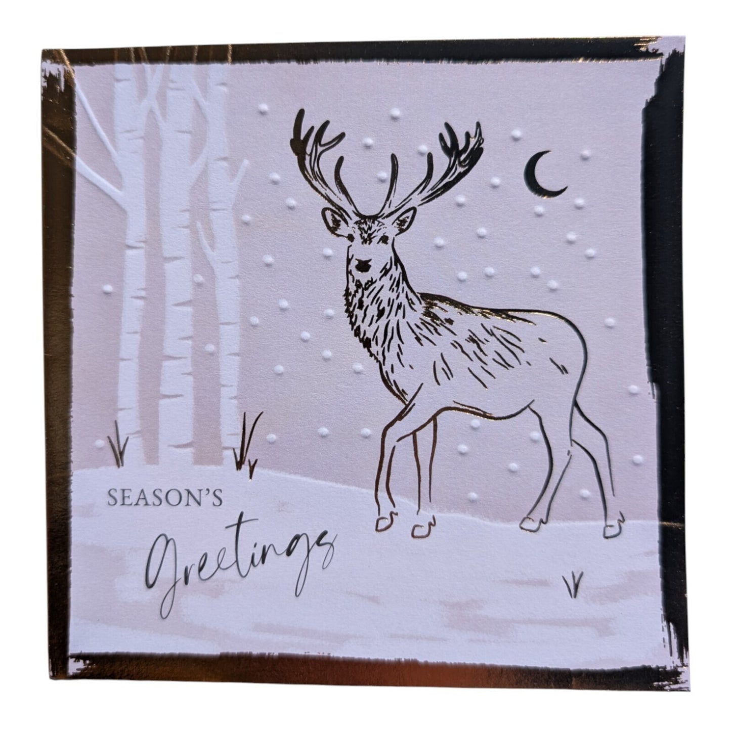 10 Christmas Cards with Envelopes – 14x14cm – Stag & Merry and Bright Designs