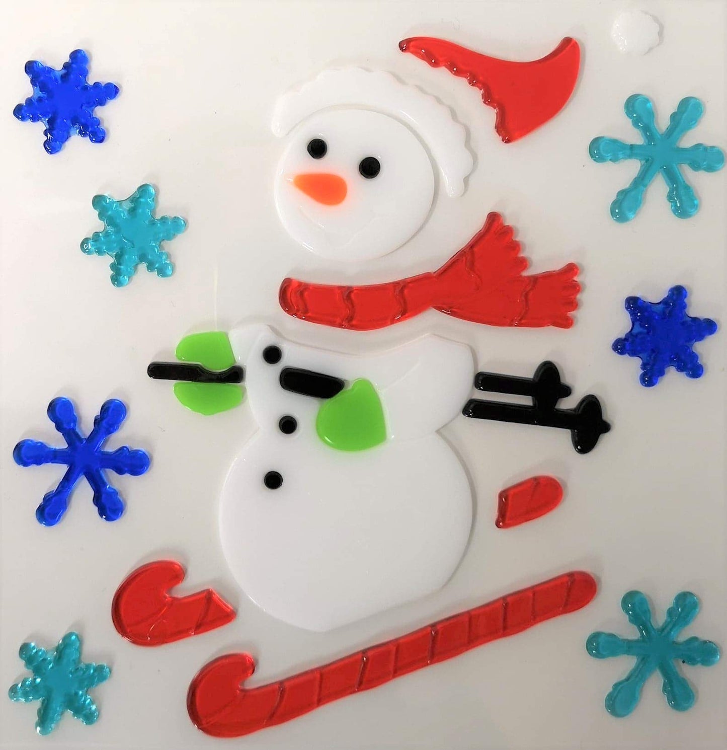 Christmas Window Stickers, 4 Sheets, Christmas Gel Clings (Design 2)