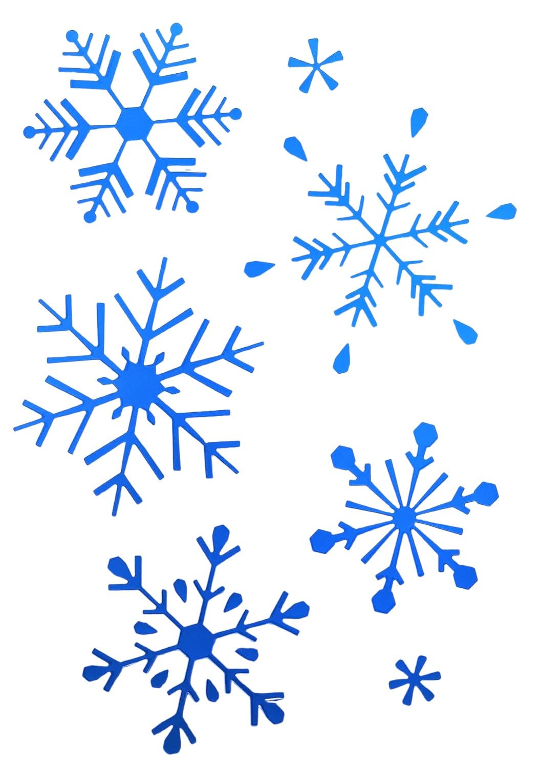 6 Christmas Snow Spray Stencils – Reusable 30 x 22 cm Plastic Window & Mirror Templates – 6 Festive Designs for Seasonal Decorating