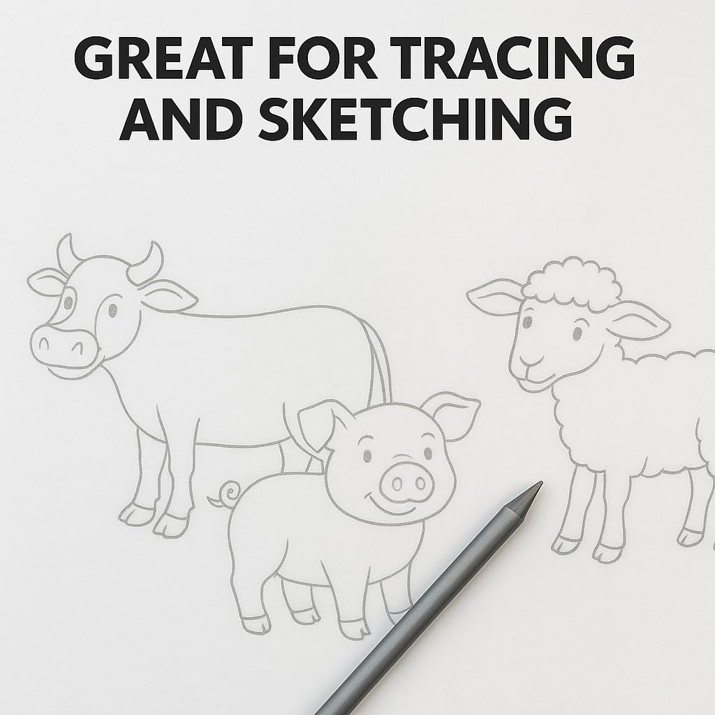 A4 Tracing Paper Pad - Drawing Copy Paper - 60 Sheets