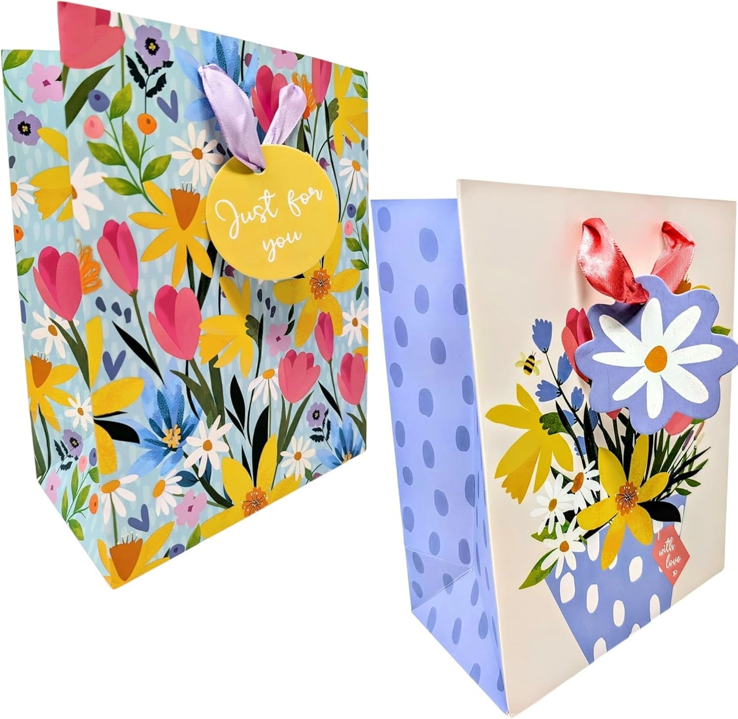 12x E012 Spring Flowers Easter Bags