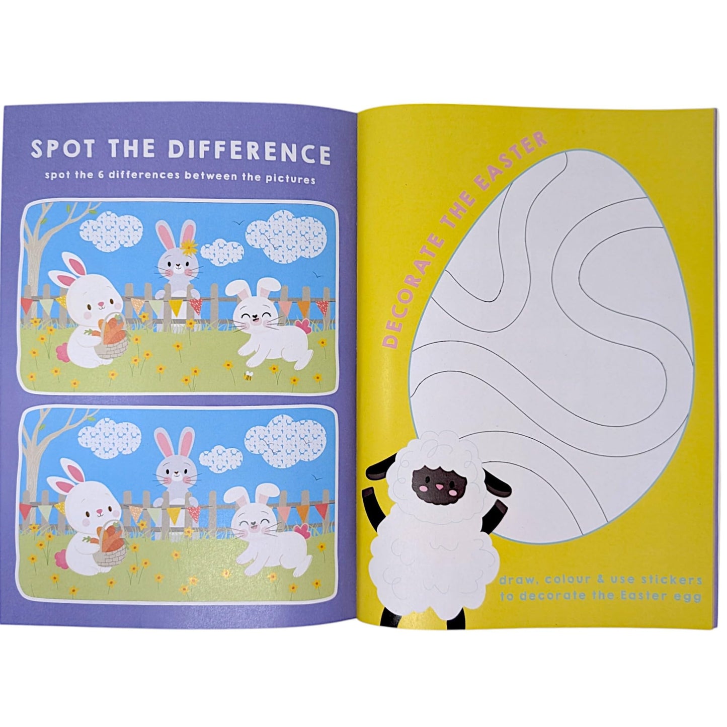 YLAB Easter Activity Book for Kids β A4 Fun & Educational Puzzle Book with Stickers | 20 Pages of Games, Crafts & Colouring | FSC Certified
