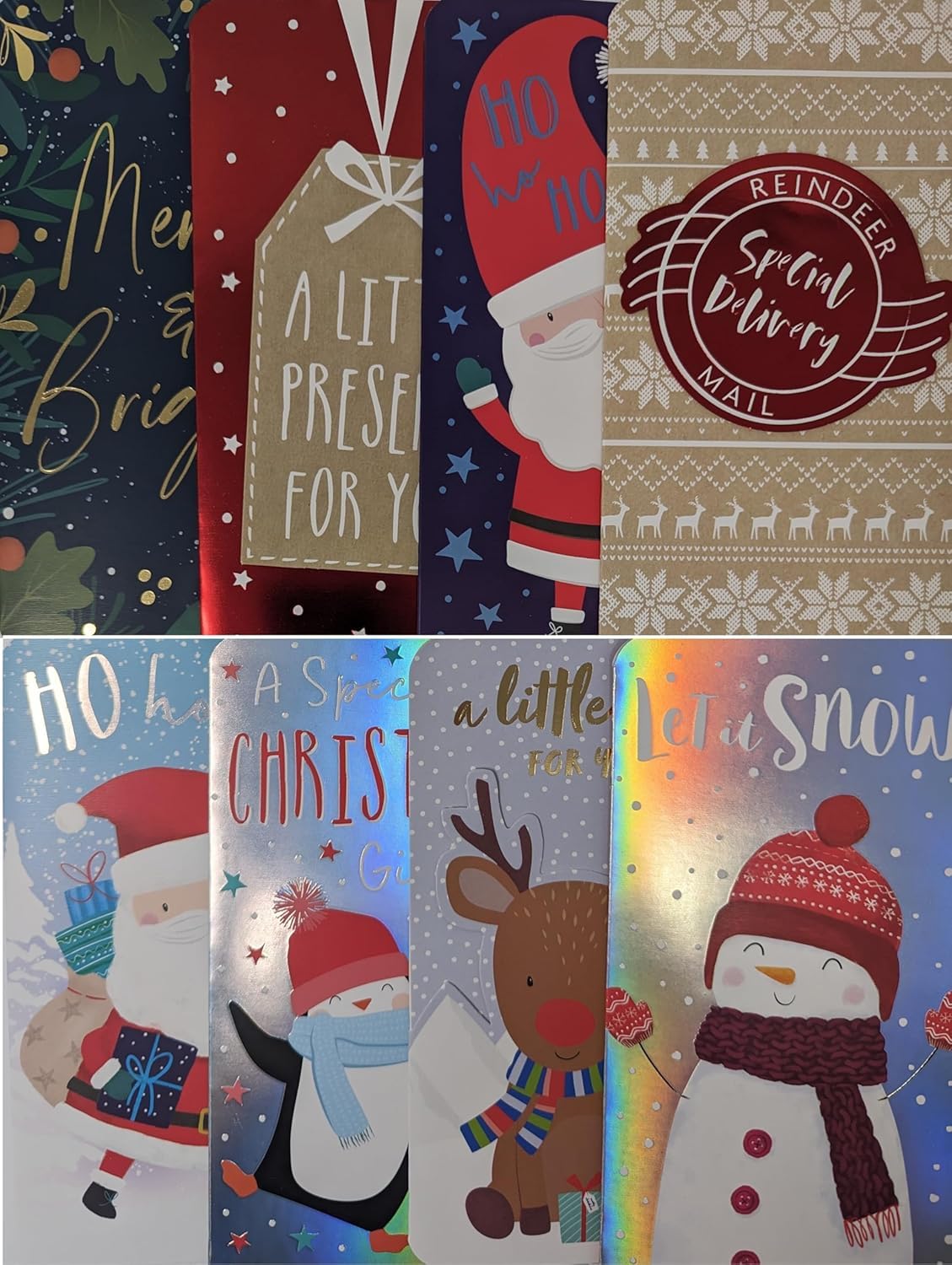8 Luxury Christmas Money Wallets with Envelopes – Gift Card & Cash Holders – Festive Designs – Voucher Envelopes – Xmas Greeting Wallets for Adults & Kids
