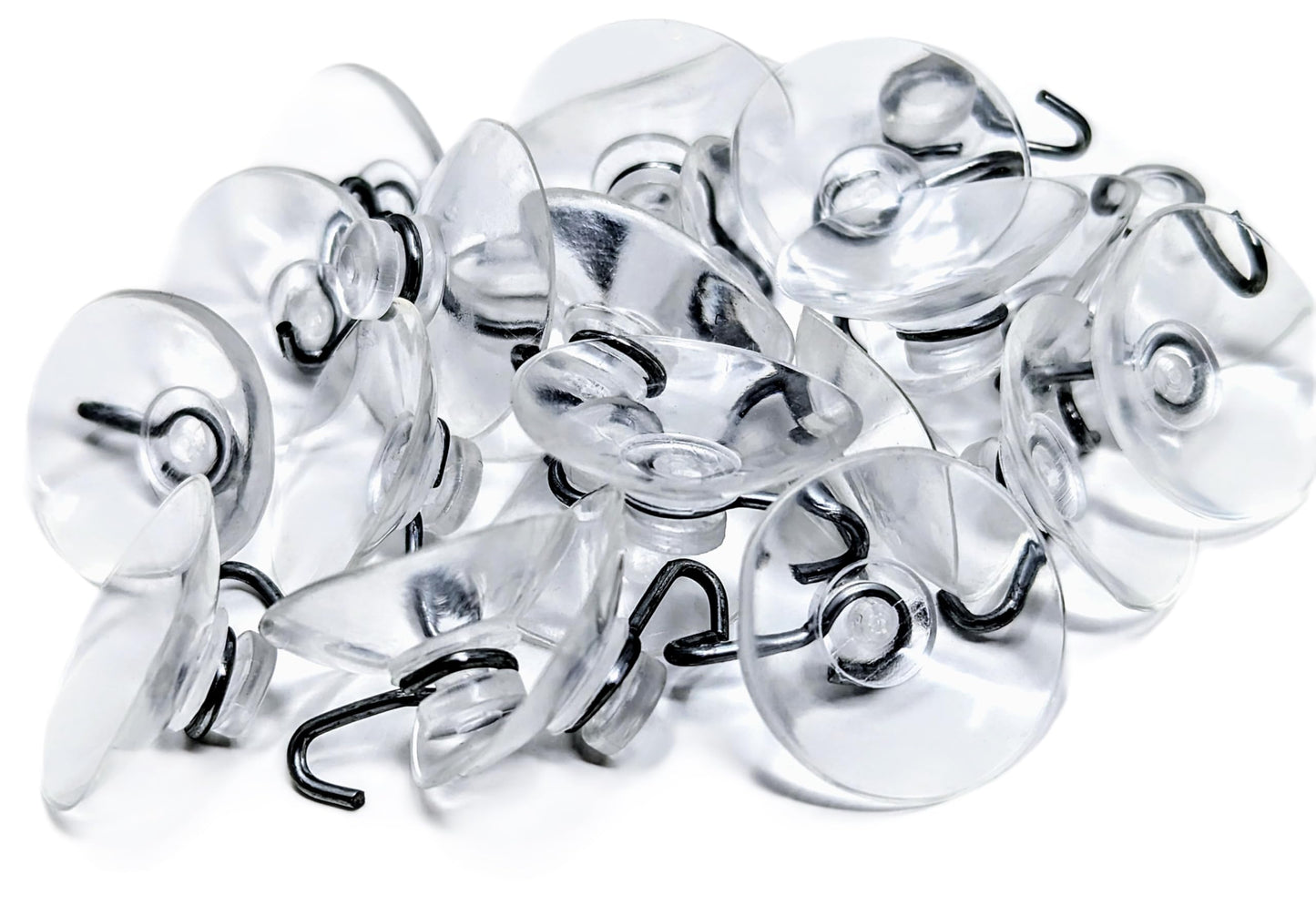 24 Strong Suction Cup Hooks β 2cm | Transparent, Reusable Hooks for Glass Windows, Bathroom Mirrors, Tiles & Doors | No Drilling, Easy Installation, Residue-Free Removal
