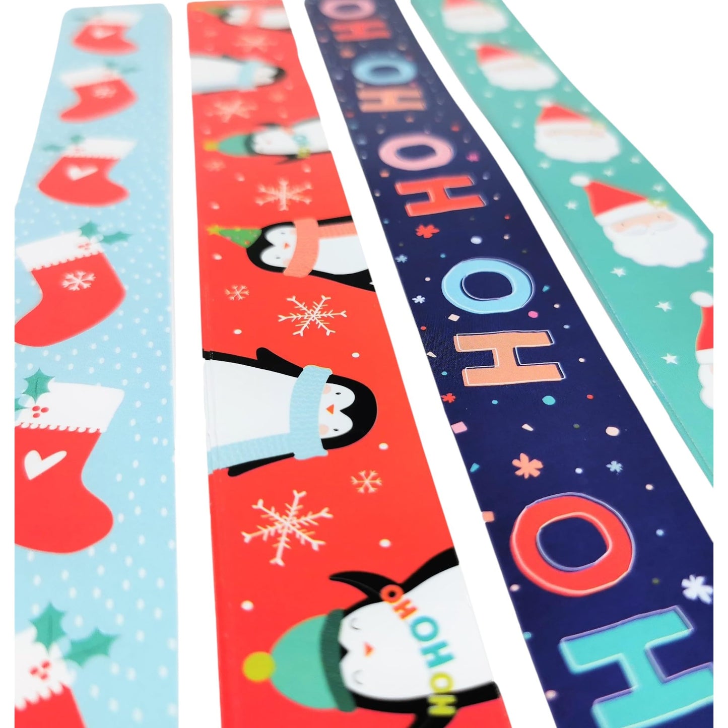 80 Christmas Paper Chains – Peel & Seal Festive Decoration Strips (22.2 × 2.7 cm)