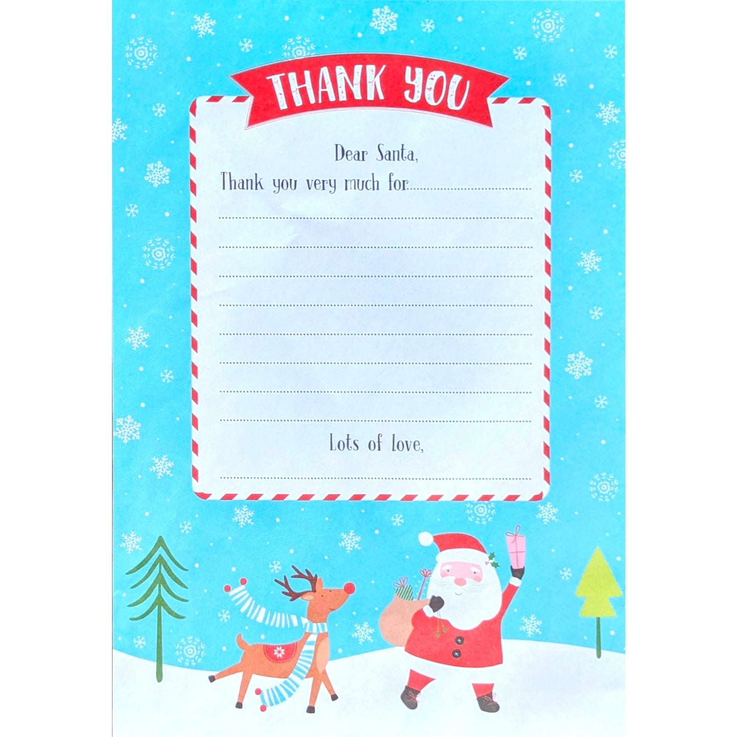 (2 Pack) Letter to Santa Kit: Santa Letter, Stickers, Thank You Letter & Envelope