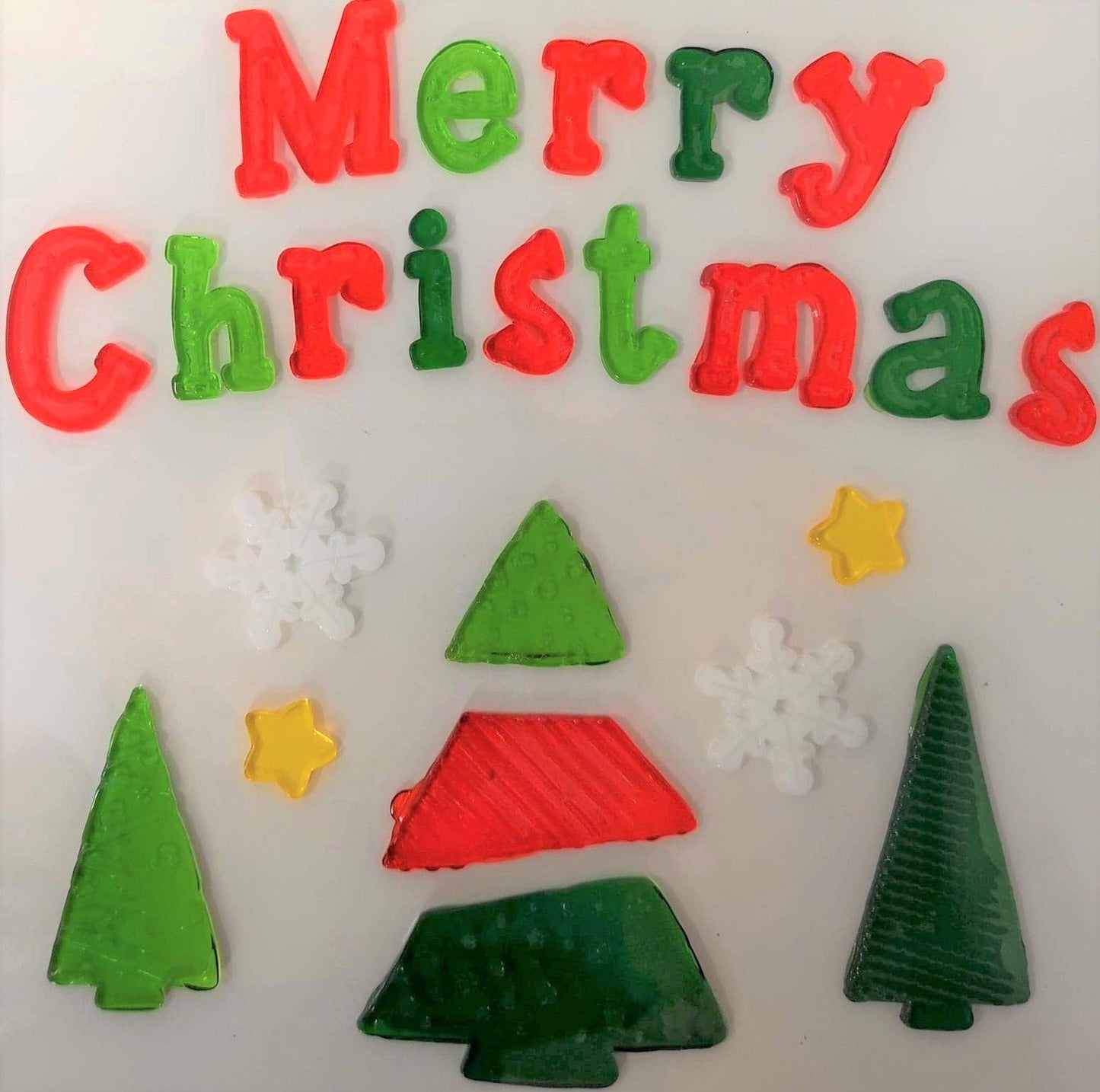 Christmas Window Stickers, 4 Sheets, Christmas Gel Clings (Design 3)