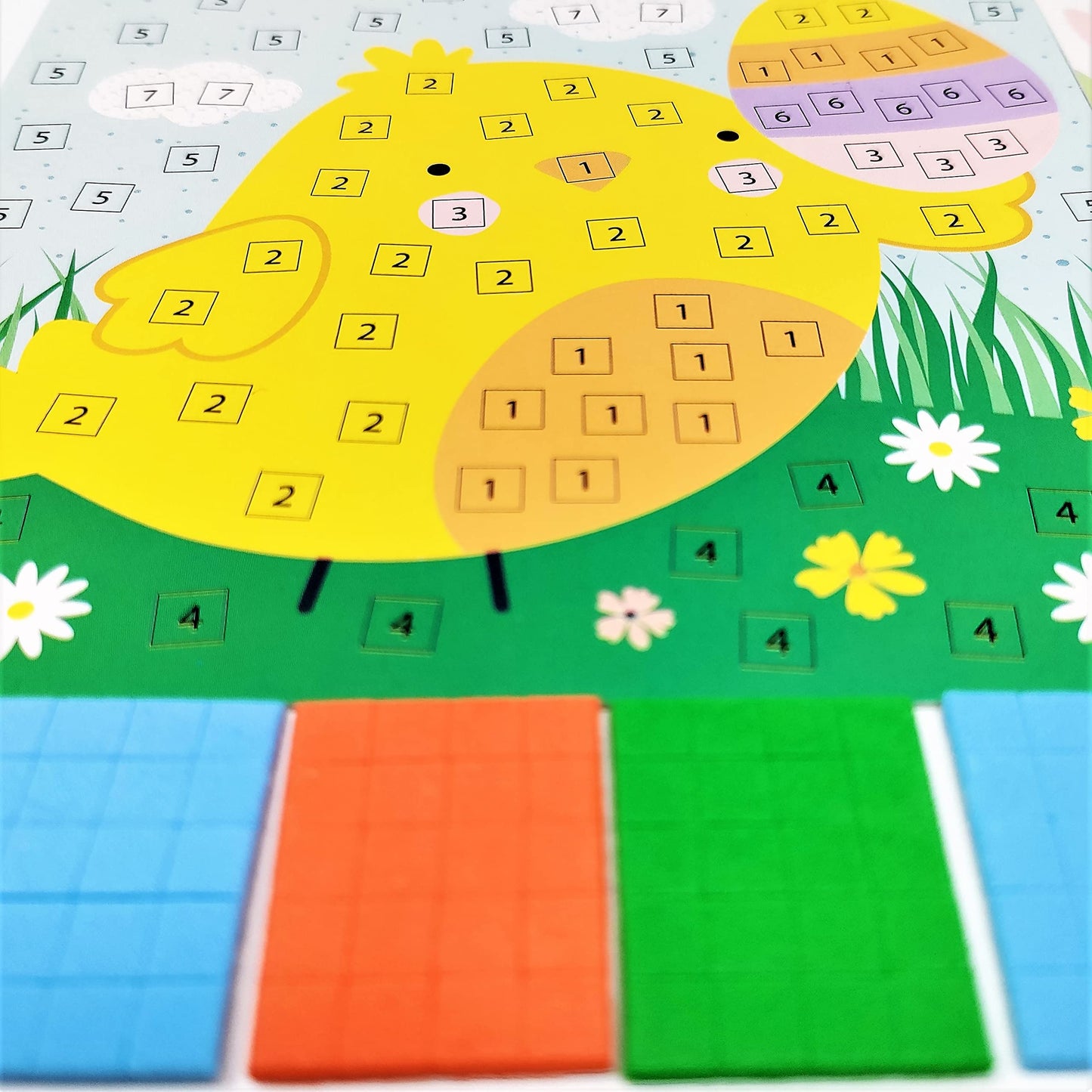 YLAB Easter Mosaic Art Kit β Pack of 2 β Easter Bunny & Chick Craft Set for Kids β DIY Sticker Activity with Foam Dots β Fun & Easy Easter Holiday Craft β Mess-Free, No Glue Needed