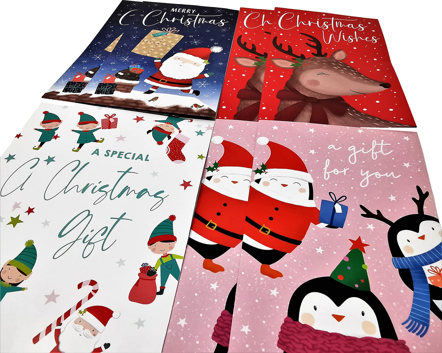 8X Christmas Money Envelopes - Cash Holders - Festive Characters - Kids/Boys/Girls