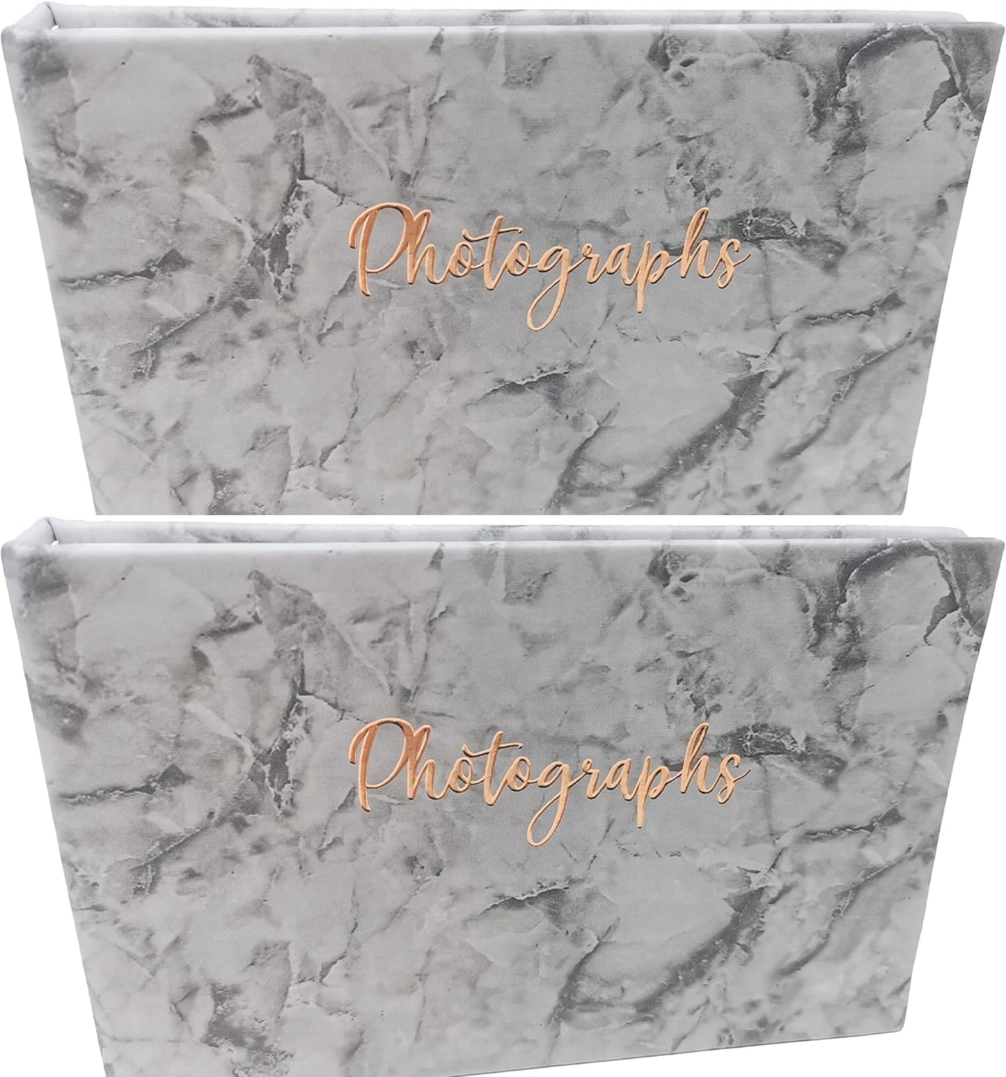 2 Pack Marble Design Photo Albums β Holds 36 Photos Each β 6" x 4" β Slip-In Pockets