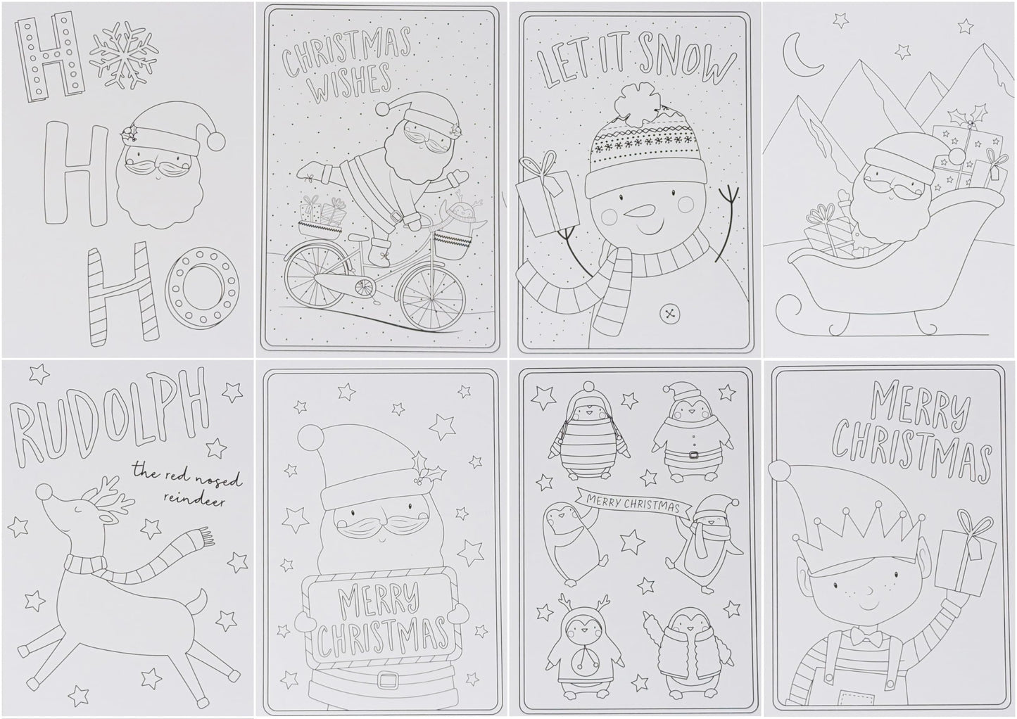 10 Colour Your Own Christmas Cards with Envelopes β Fun DIY Festive Greeting Card Set for All Ages β A6 Size