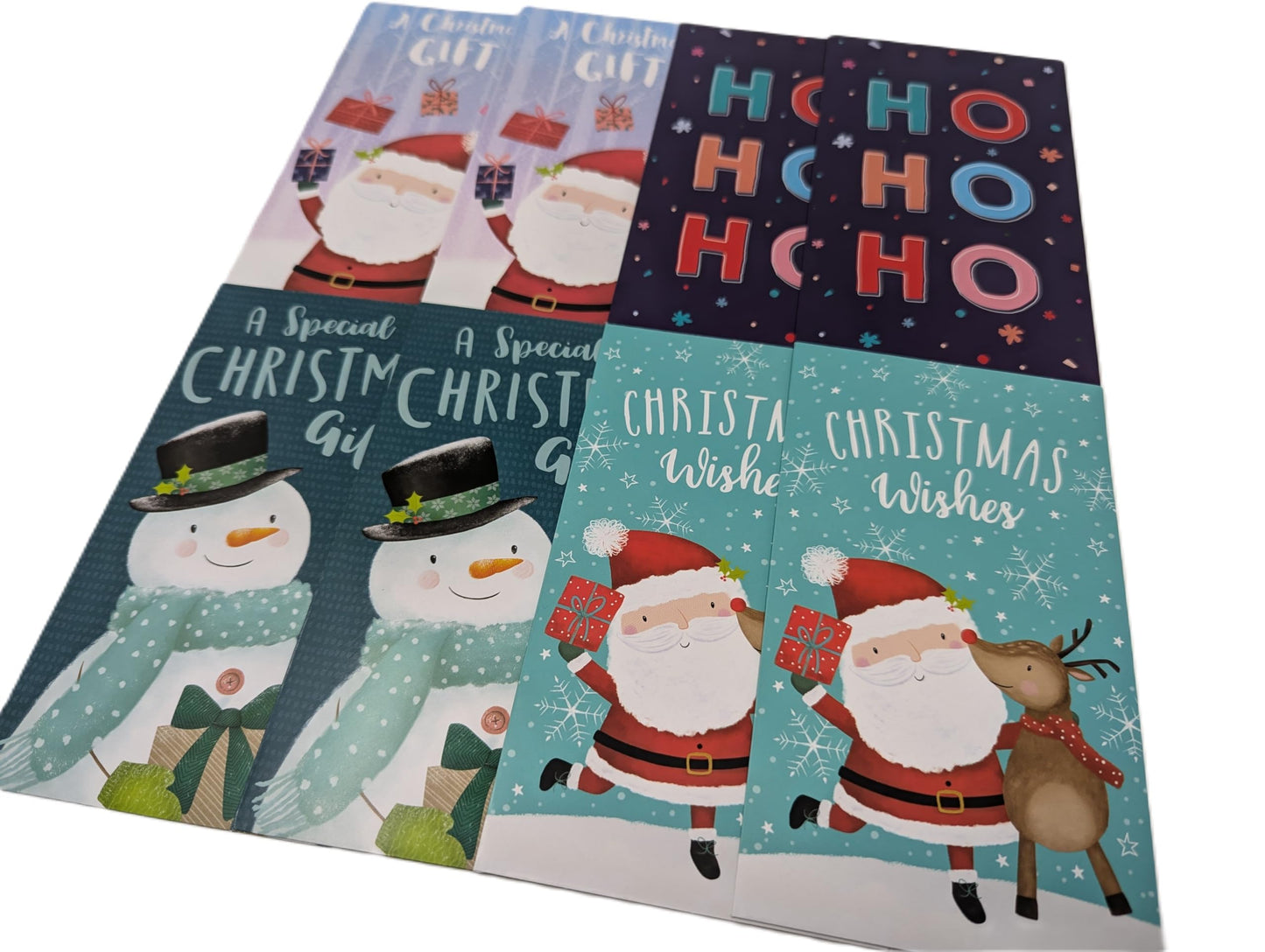 8 Christmas Money Envelopes β Cash & Gift Card Holders β Festive Designs for Kids, Boys & Girls β Santa, Snowman, Reindeer β 16 x 9 cm β Voucher Wallets with to/from Labels β Pack of 8
