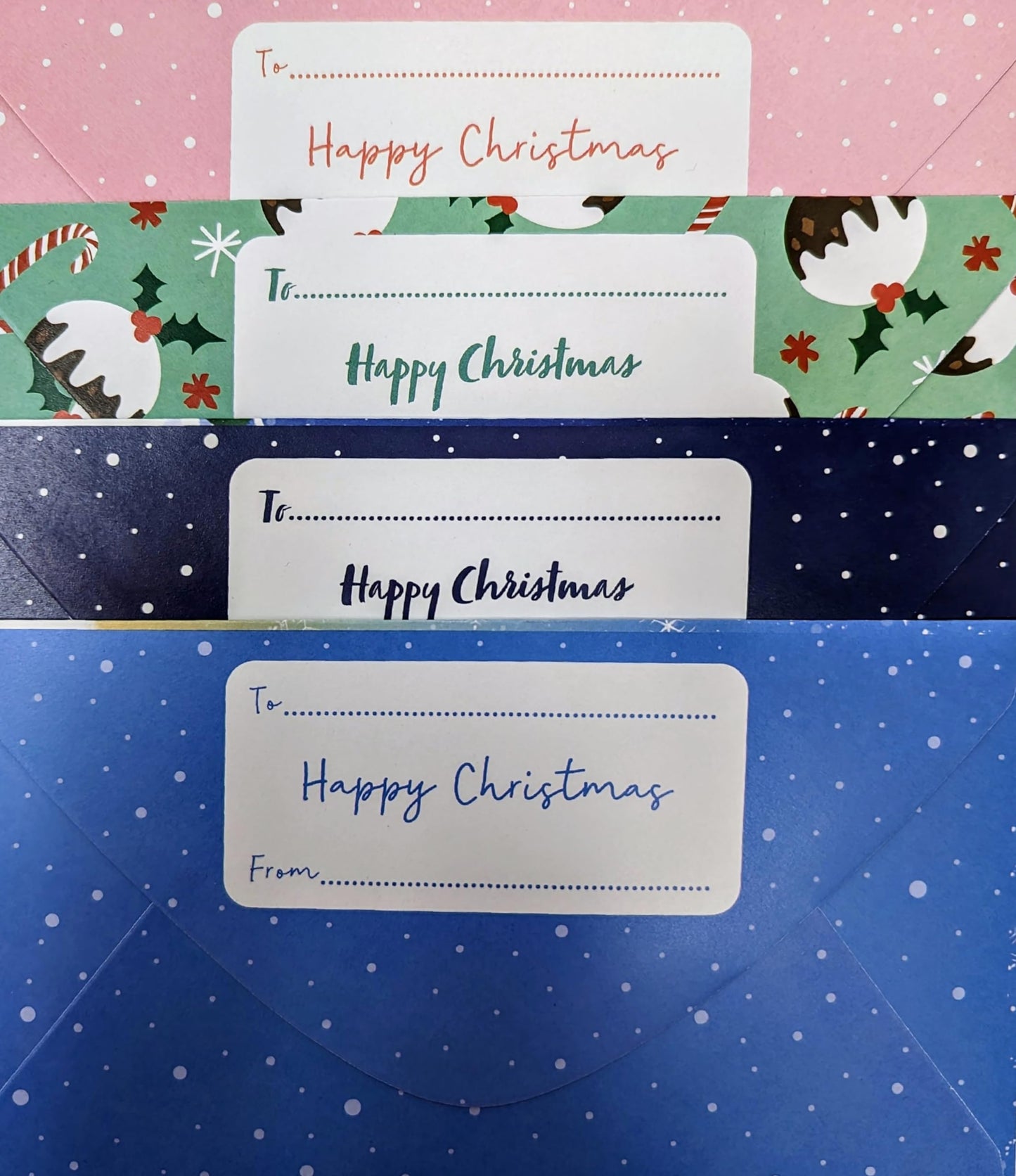 8 Kids’ Christmas Money Envelopes – 4 Festive Designs – For Cash, Gift Cards & Vouchers – 16 × 9 cm – To/From Message