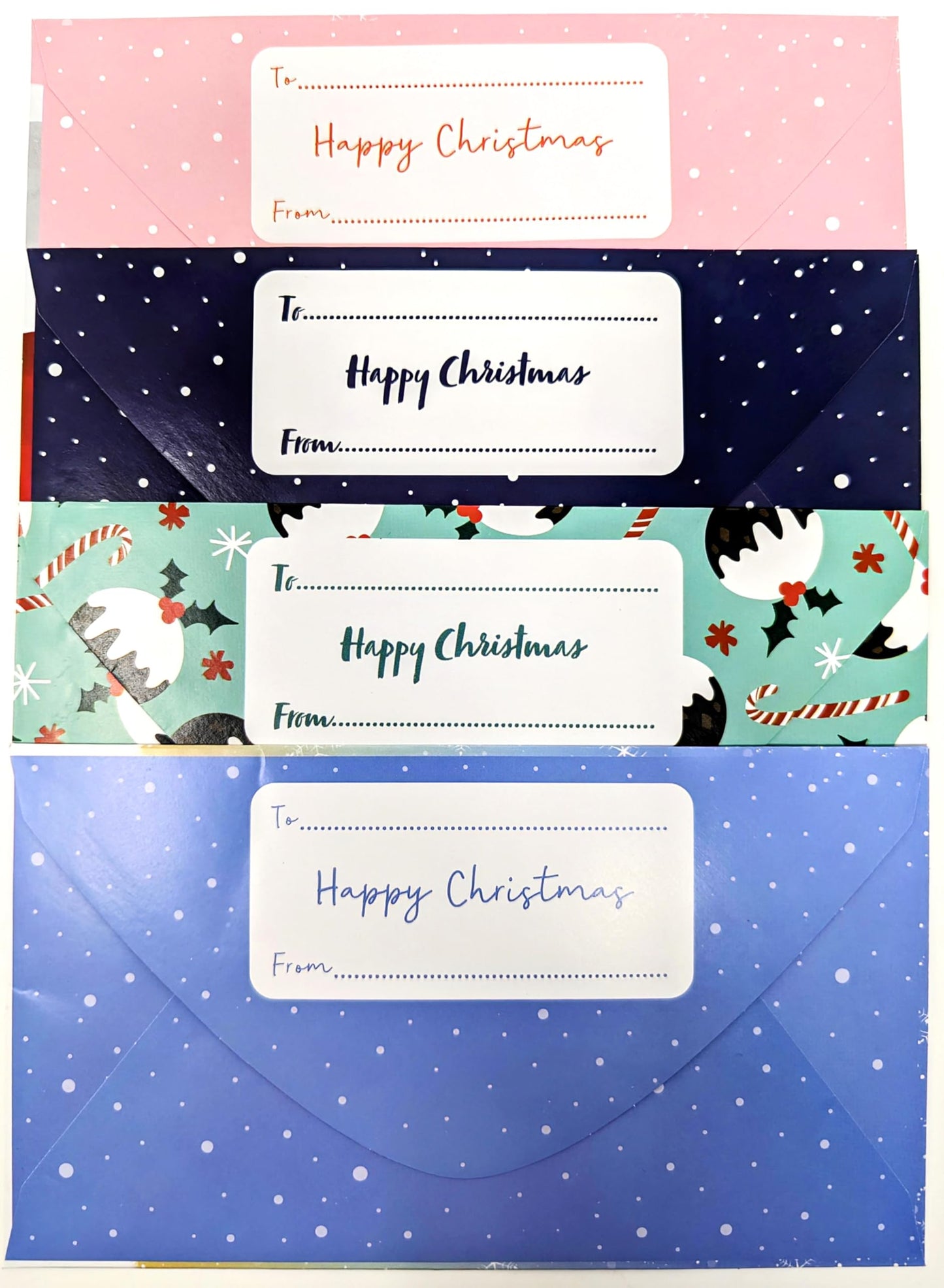 8 Christmas Money Envelopes – Gift Card & Cash Holders – Festive Designs – for Kids, Boys, Girls – Santa, Polar Bear, Sleigh – 16 x 9 cm – Includes “to/from” Message Space