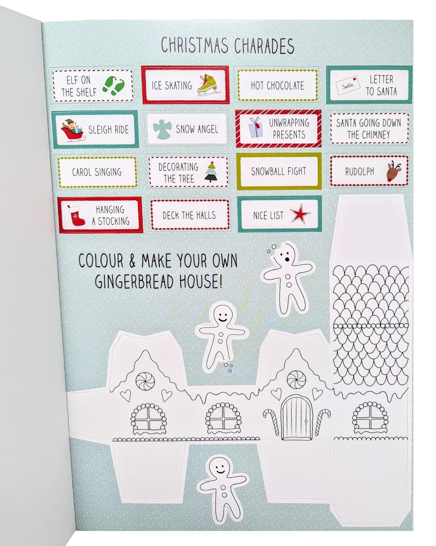 Christmas Activity Book for Kids – 20 Pages of Colouring, Puzzles, Stickers & Crafts (A4, Eco-Friendly)