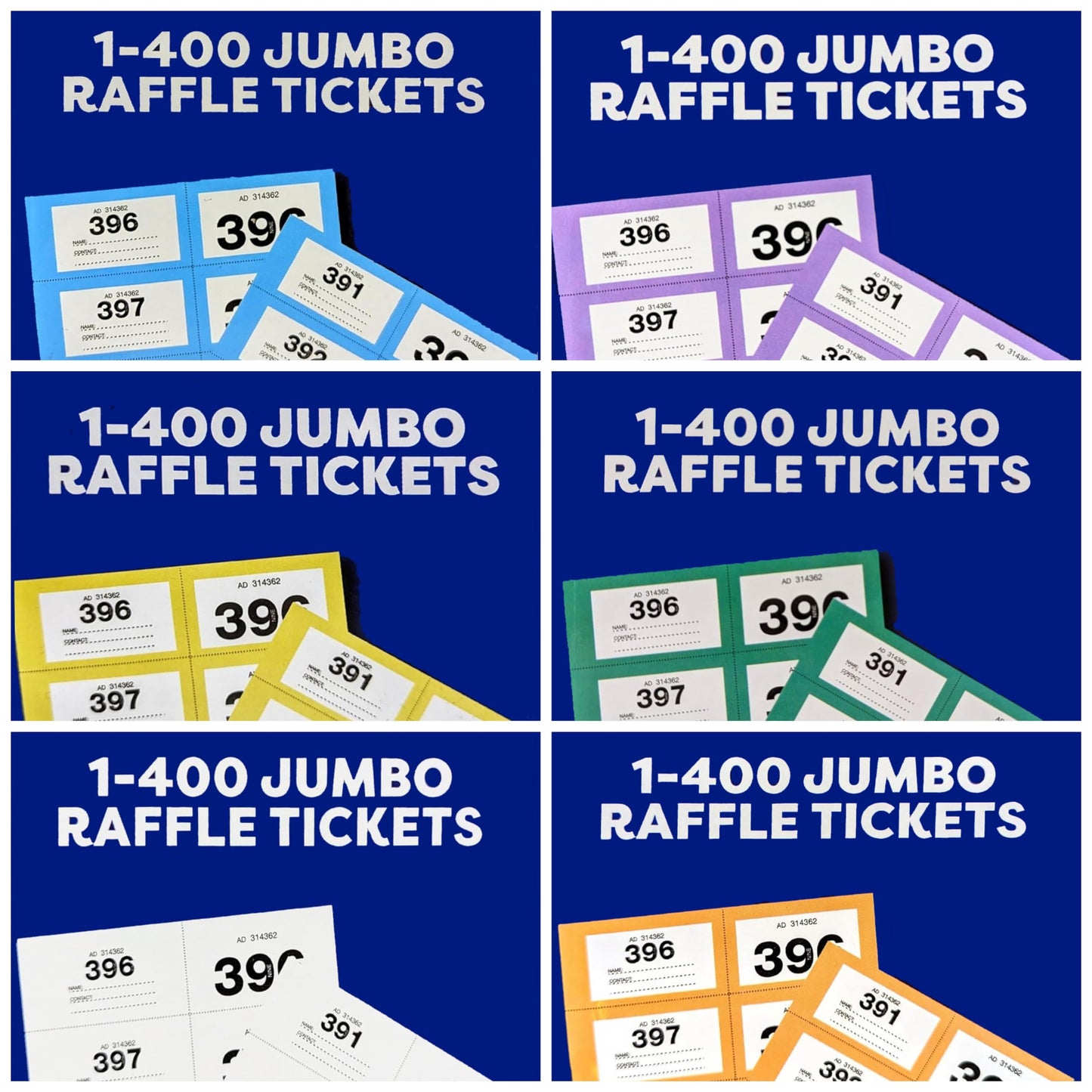 MF 6 Jumbo Raffle Books