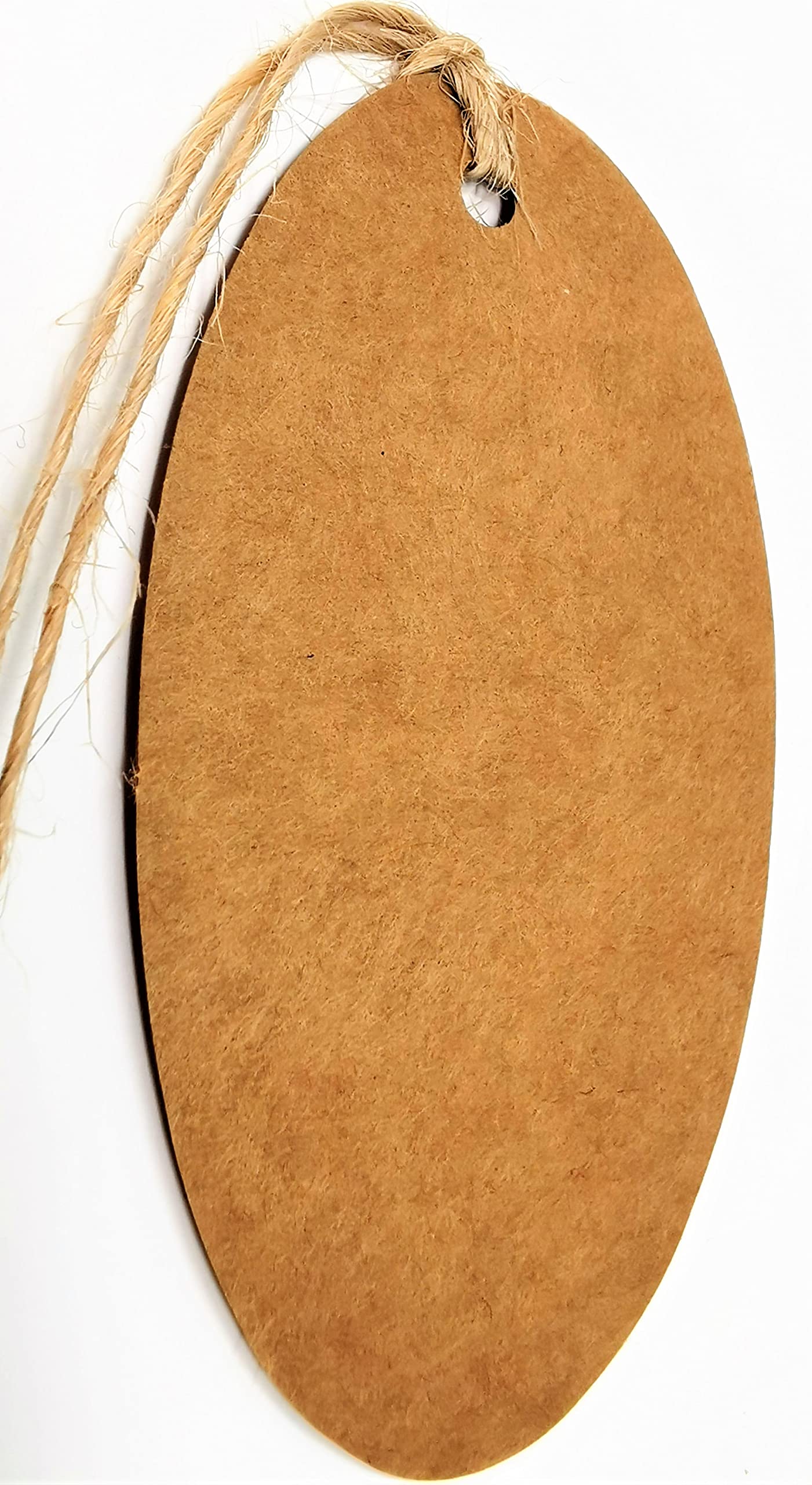 20 Luxury Oval Kraft Christmas Gift Tags – 8 × 4.5 cm – Pre-Attached Jute String – Premium Kraft Card – Eco-Friendly - You Love a Bargain