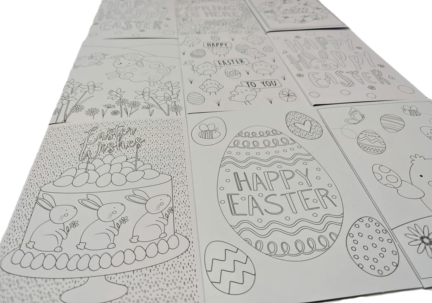 10 Colour Your Own Easter Cards with Envelopes – Kids Colouring Activity | Eco-Friendly Packaging | Fun Craft