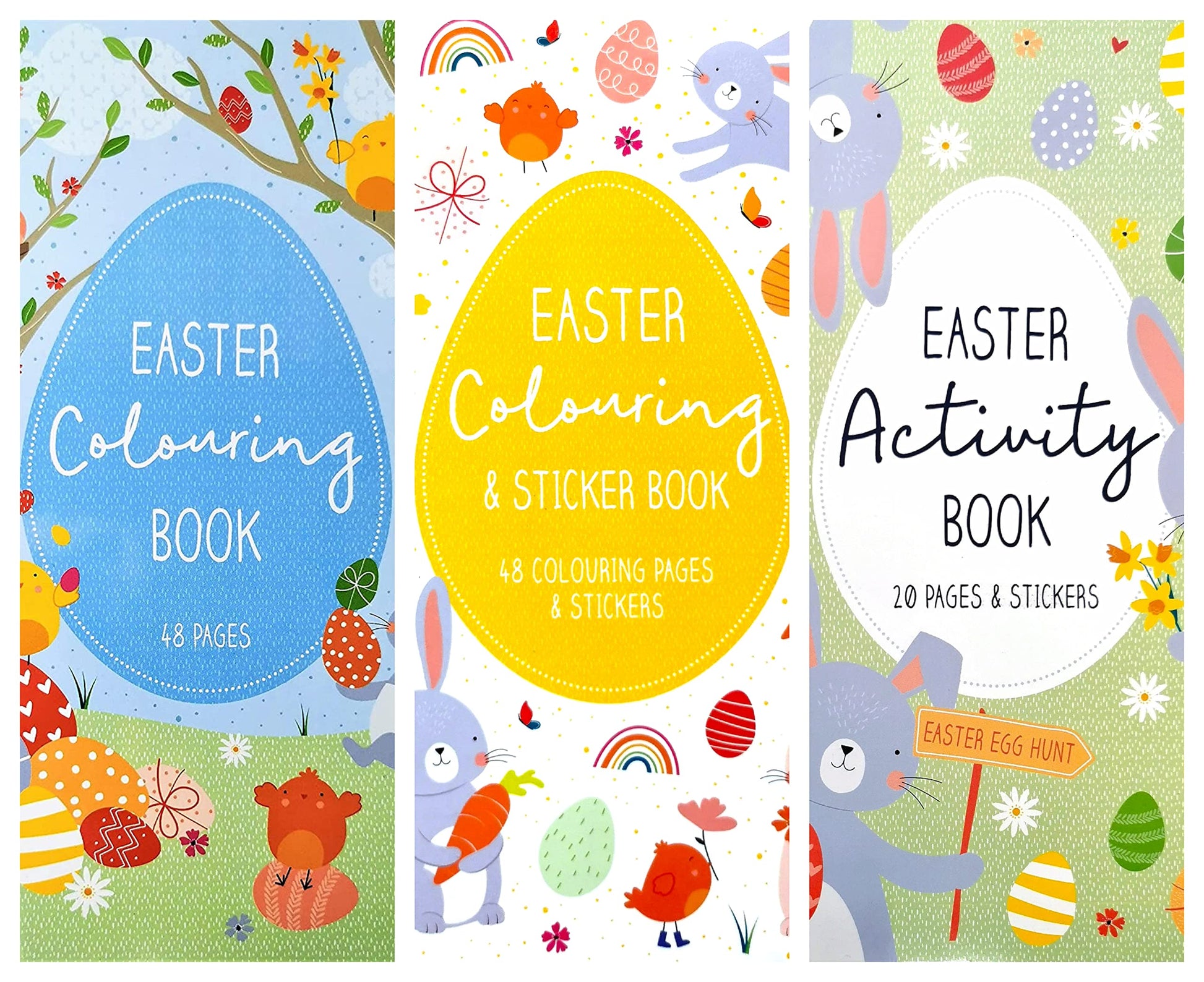 Set of 3 Easter Activity & Colouring Books for Kids – Includes Stickers, Puzzles, Crafts & Games – Fun & Educational Easter Gift – FSC Certified & Eco-Friendly - You Love a Bargain