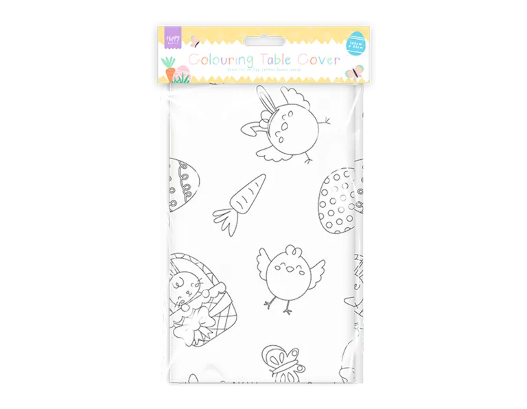Easter Colour Your Own Tablecover 160 x 90cm – Fun Easter Craft & Party Table Cover